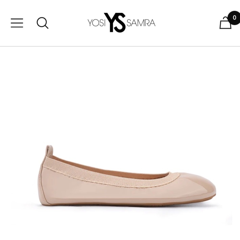 YOSI SAMRA - blush foldable ballet flats - size 6